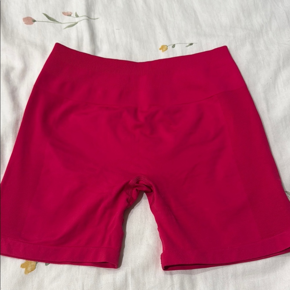Vibrant Pink Aurola Gym Shorts